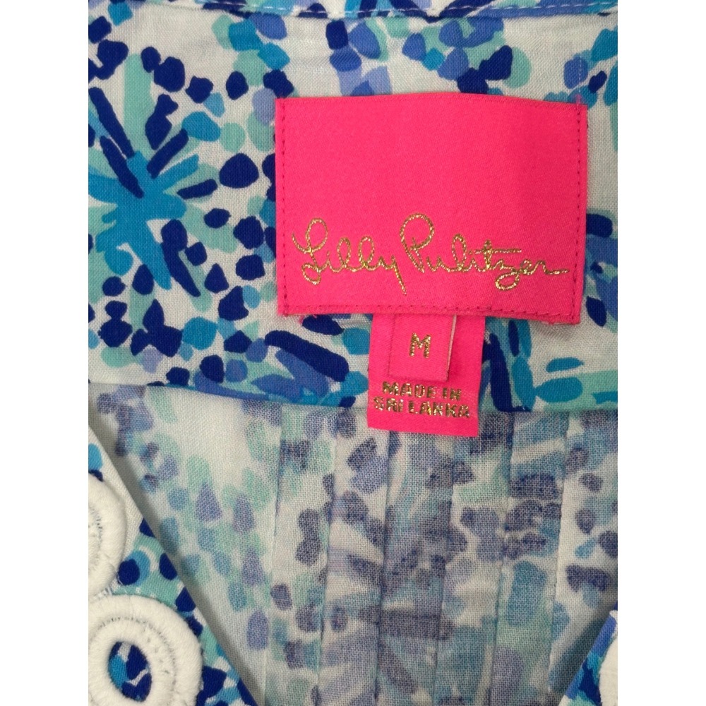 Lilly‎ Pulitzer Joan Tunic Dress Medium Shell Me you Love Me Print Floral Resort - Picture 10 of 12